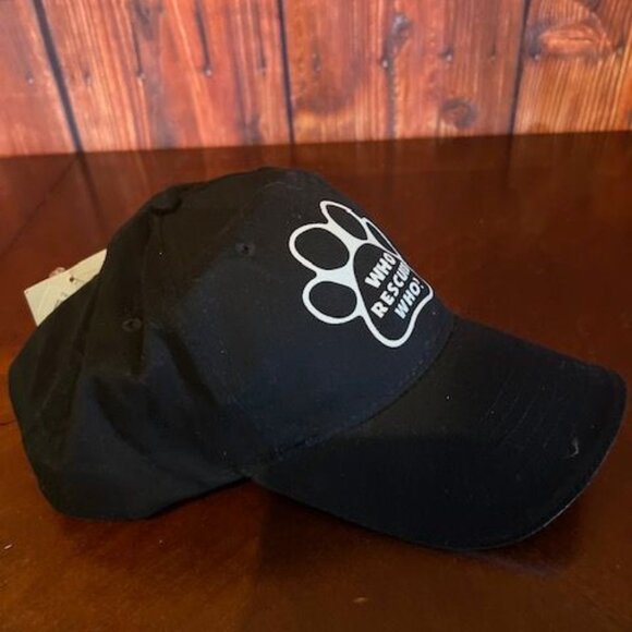 "Who Rescued Who?" Black Baseball Cap By TheAlabamaGirl - Picture 3 of 4